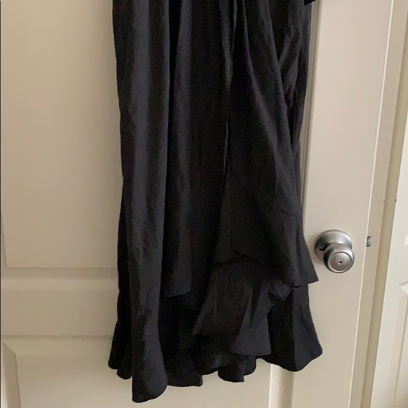 On twelve long black wrap ruffle dress NWT - Picture 3 of 6